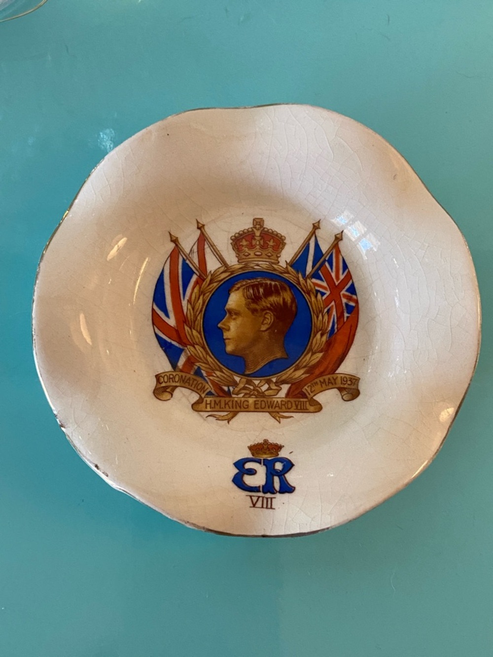 1937 British Royalty Coronation Trinket Dish